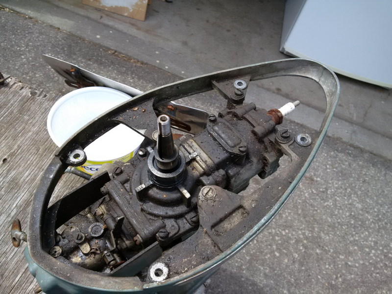 Flywheel and coil removed.